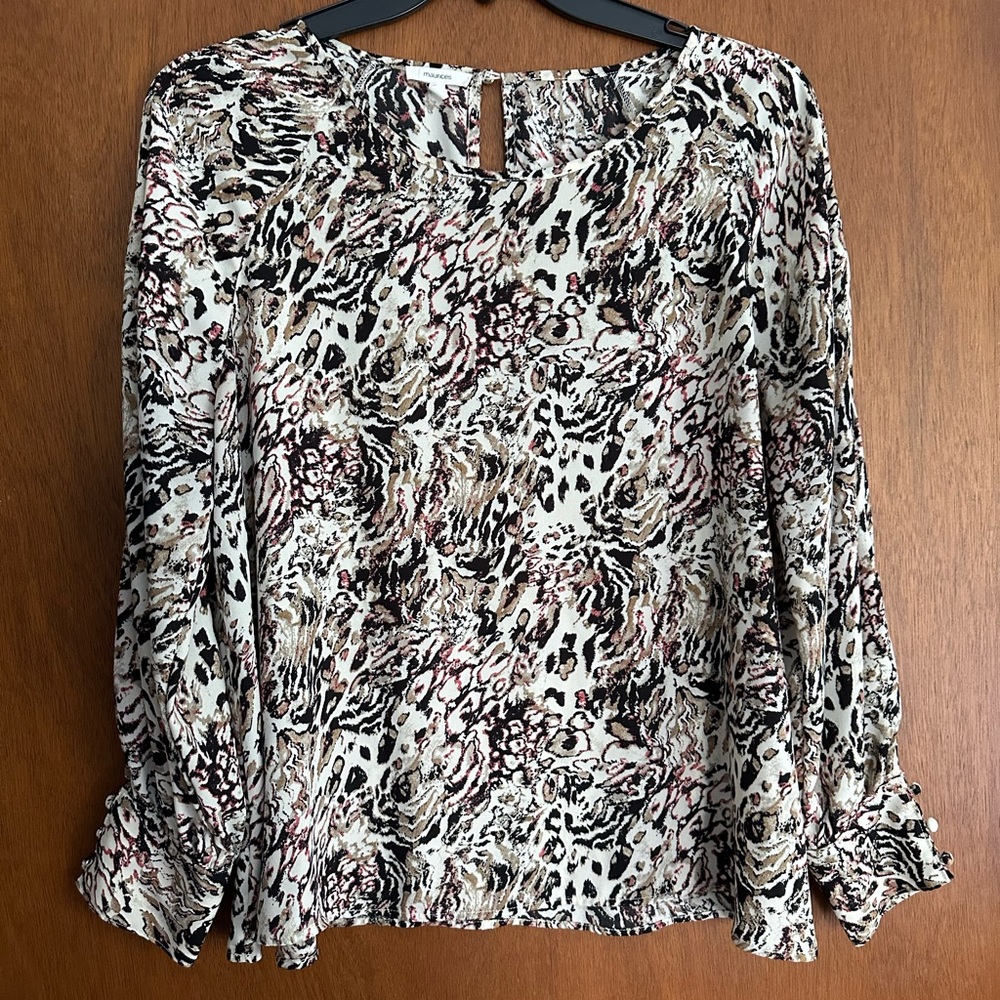 Maurices Multicolor Animal Print Blouse